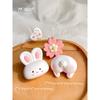 Car Air Freshener Cute Soft Marshmallow Bunny Butt Flower Cartoon Air Vent Dashboard Diffuser Decoration