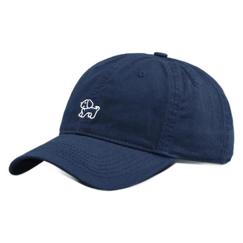 New Color Matching Cap Women's White Summer Sunshade Sunscreen Baseball Cap Men's Soft Top Hat Puppy Embroidery Hat