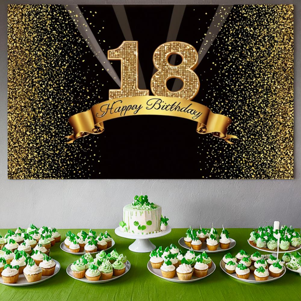 18. Geburtstag Dekorationen Jahre Alt Glitzer Ballons Party Hintergrund Geburtstag Kulisse Für Event Dekor Außen Innen