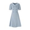 SOUP Button Collar Short Sleeve Dress (Oz4Opq5)