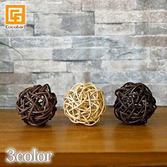 Rattan ball (3 color variations) Asian goods Bali object interior Bali-style natural ethnic