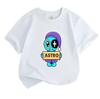 Kids Boys Girls 100% Cotton Crew Neck Short Sleeve T-shirt, Cute Cartoon Aqua Character Astro Pattern Soft Casual Summer Tee for Children Daily Wear