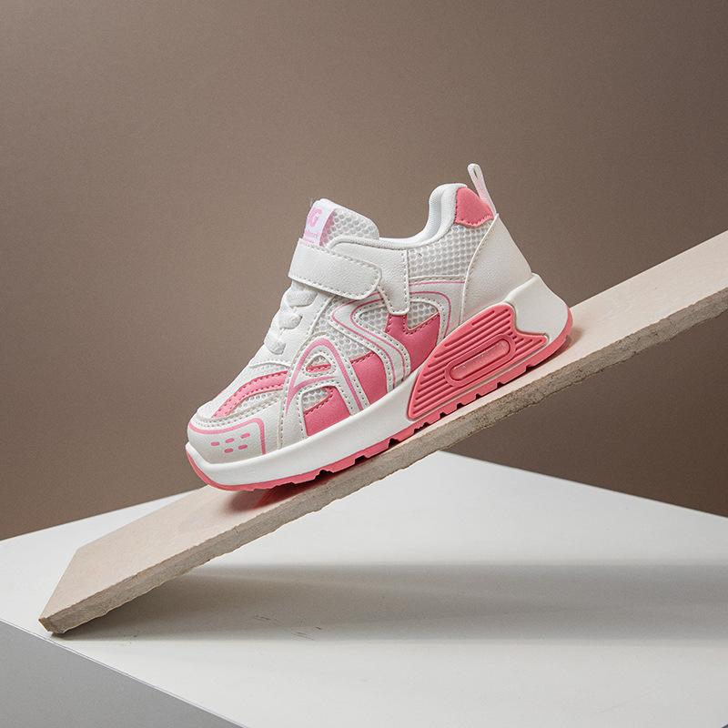 Kindersportschuhe 2025 Herbst neue Mesh atmungsaktiv Mode vielseitig weiche Sohle rutschfest mittelgroße und ältere Kinder Freizeitschuhe