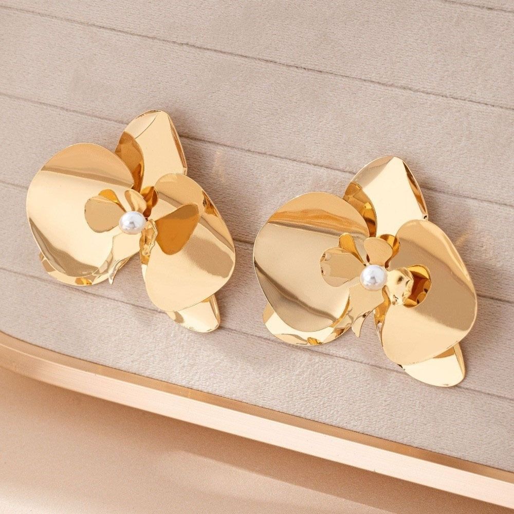 Simulated Flower Butterfly Orchid Earrings Exaggerated Flower Drop Earrings Flower Earrings  Women