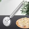 2pcs Crimping Edge Pie Cutter Wheel Stainless Steel Dumpling Embossing Maker Pastry Roller  Dough