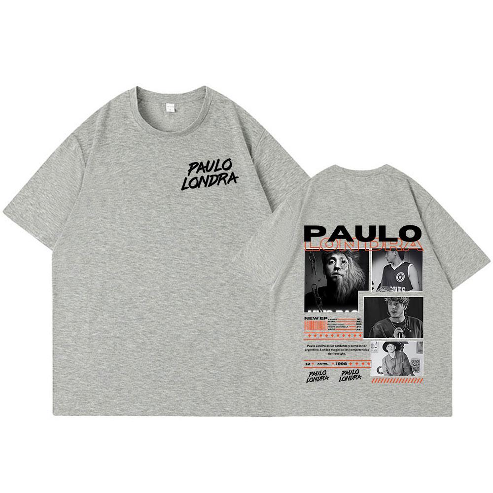 Rapper Paulo Londra Homerun T-shirts Mens Women Fashion Hip Hop Oversized T Shirt Casual Cotton Short Sleeve T-shirt Streetwear