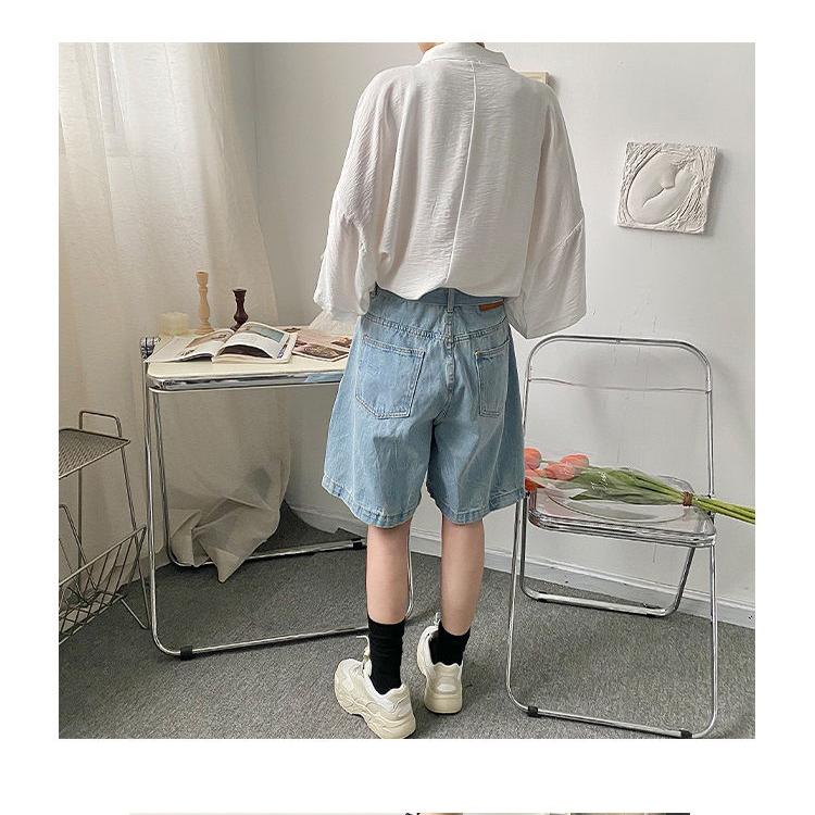 Damen Sommer Japanisches Oversize Hemd Schwarz Weiß Lässige Blusen Streetwear Koreanisch Locker Kurzarm Shirts Pullover