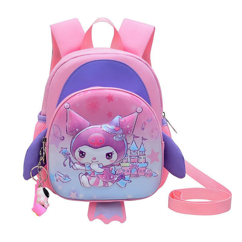 Adorable Kuromi Backpack For Kids Lightweight Cartoon Hard Shell School Bag StyleE