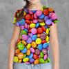 Kids Girls' T Shirt Graphic Outdoor 3D Print Short Sleeve Crewneck Active 7-13 Years Summer Yellow Pink Blue