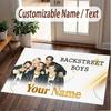 Custom Rug Backstreet Boys Pattern Print Name Text Soft Non‑Slip Floor Carpet for Home Indoor Decoration