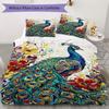 Peacock Pattern Bedding Uilt Set Uilt Cover Pillowcase Home Decoration Birthday Gift (1 * Duvet Cover + 2 * Pillowcase  Without Core)121