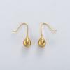 Simple Geometric Water Drop Hand Brushed Hanging Stud Earrings, High-End Design, Light Luxury Temperament Earrings For Women