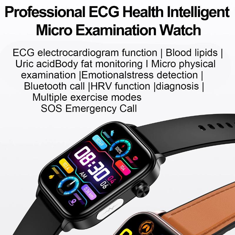 2025 Nové AI Diagnostika Zdraví Chytré Hodinky Ženy EKG HRV Funkce Krevní Tlak Kyselina Močová Lipidy BT Hovor Chytré Hodinky Dámské