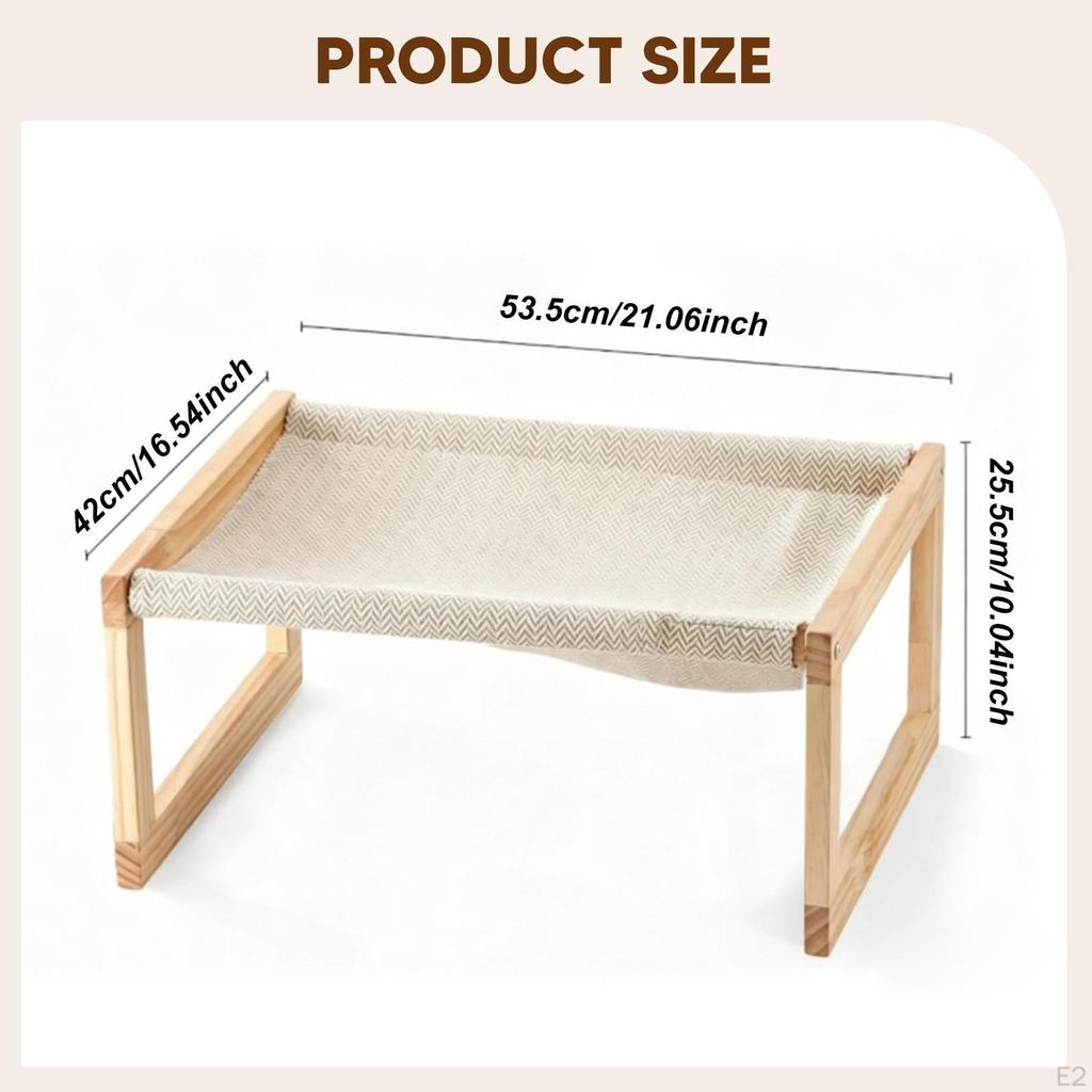 Elevated Cat Bed Hammock Breathable Portable Comfortable Raised Sleeping Frame for