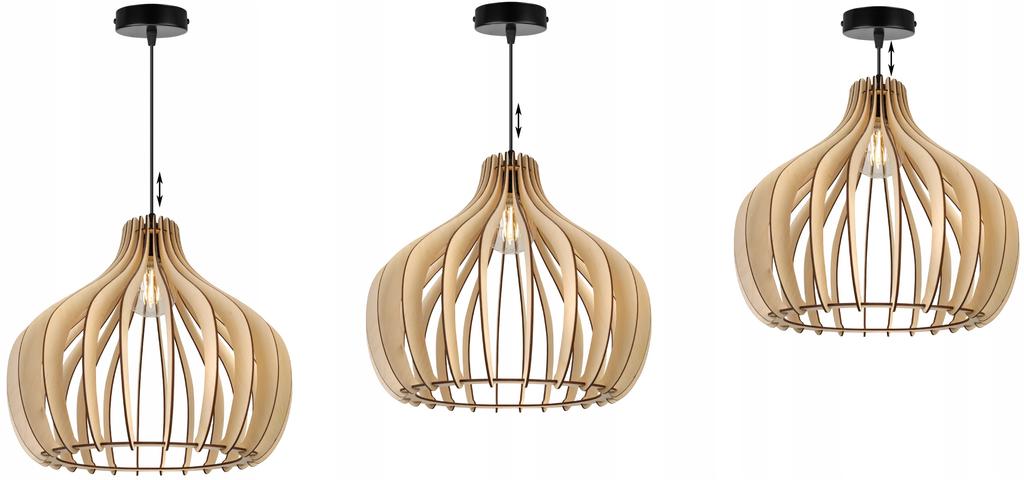 MODERNE HOLZ-LED-DECKENHÄNGELEUCHTE