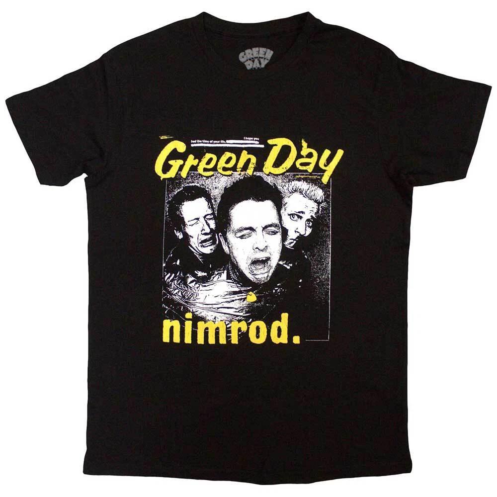 Green Day Unisex T-Shirt: Yellow Pick -Nimrod (Large) M