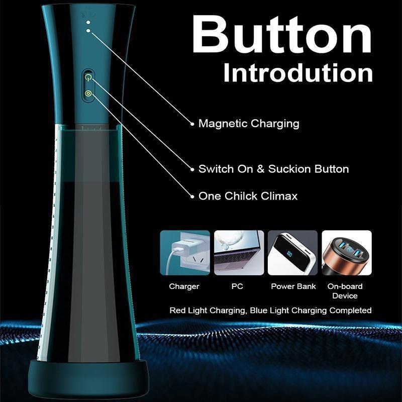 QQs Male Vacuum Penis Pump Sucking Masturbator Male Penis Enlarge Extend Training Enlargement Masturbators Delayed Ejaculation Sex Toys for Men Bullet
