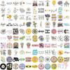 100Pcs/Set Daisy Flowers Healing Slang Stickers DIY Fashion Decals Stickers
