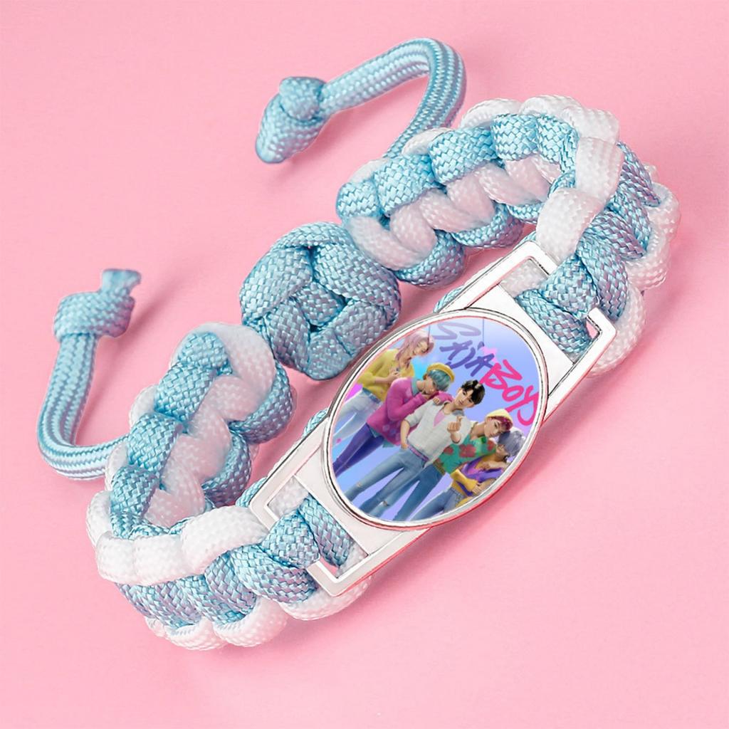 -bracelet, Anime-Themed, Crystal-encrusted, Colorful Adjustable Wrist Cord