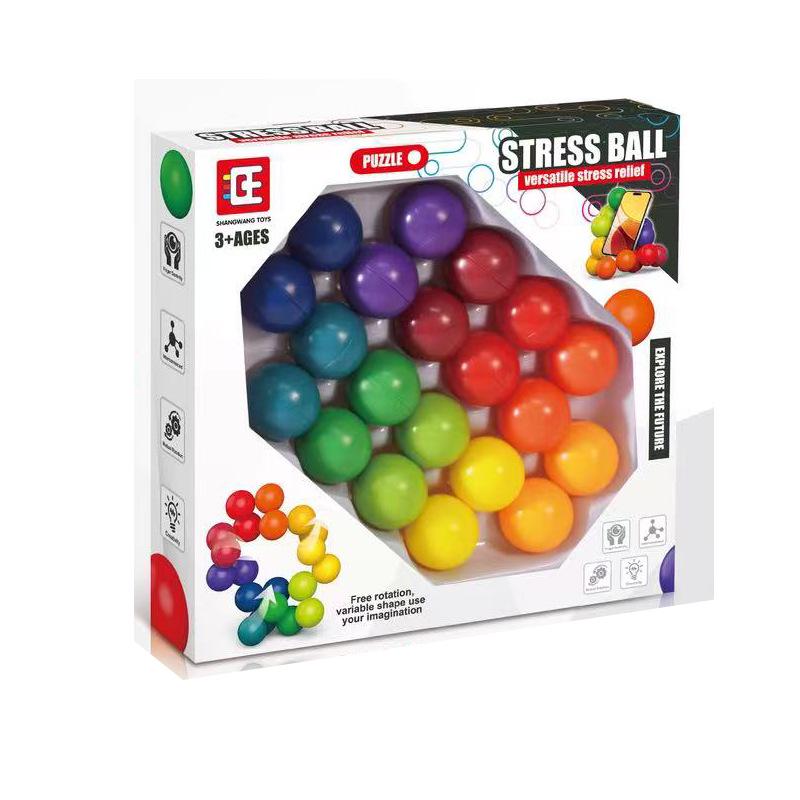 Multifunctional 3D Magic Cube Fidget Ball Set - Stress Relief Toy