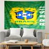 Brazilian Football Federation Printed Printed Tapestry, for Bedroom,Livingroom, Dormitory, Large Wall Decor, Fabric Decor Fan Birthday Gifts