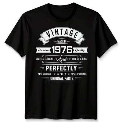 Cadeaux d'anniversaire vintage 1976 50 ans 50e anniversaire pour unisexe 50 ans T-shirt