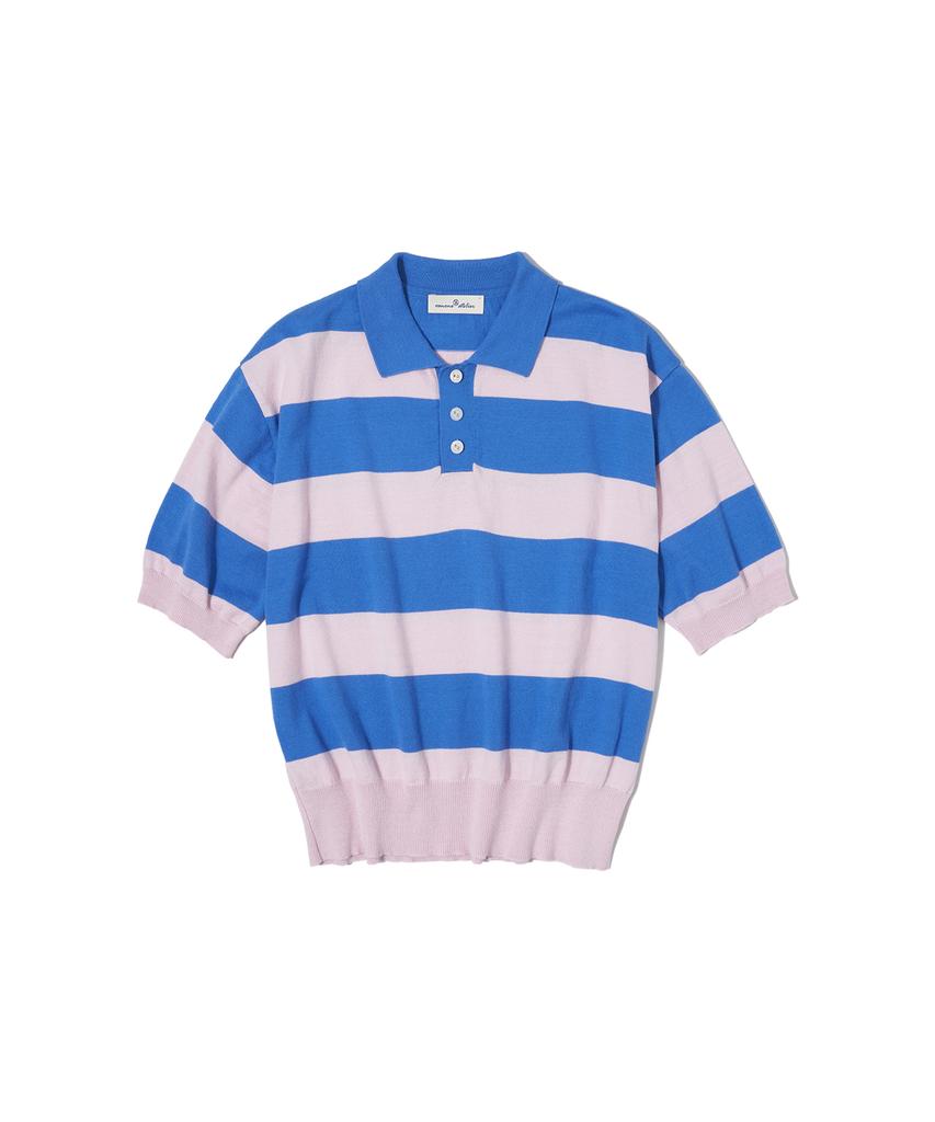 Banwonateullie A3421 Bigfoot Collar Knit_Baby Blue/Pale Pink