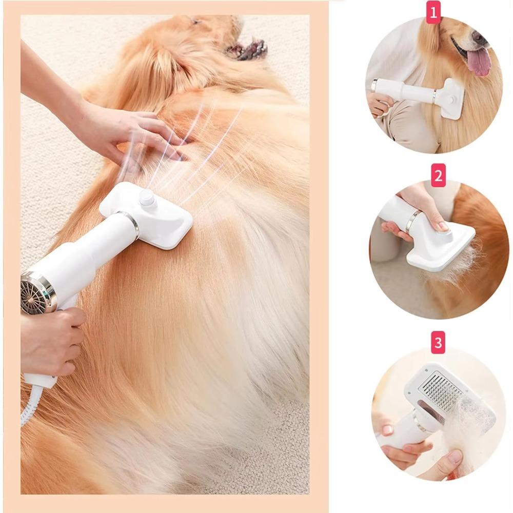 Suszarka do sierści zwierząt Kot Szczotka parowa Elektryczna Przenośna Dmuchawa dla psa Gorące powietrze Grzebień do usuwania sierści Antystatyczna dla psów małych i średnich kotów