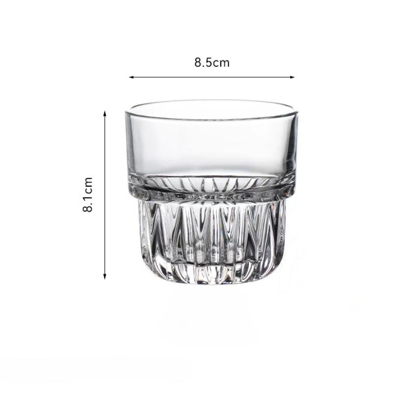 Cocktail Cups Thick and Stackable Glass Cup Beverage Cup Creative Foreign Wine Cup for Bar Home Whiskey Cup Restaurant Tea Cup
