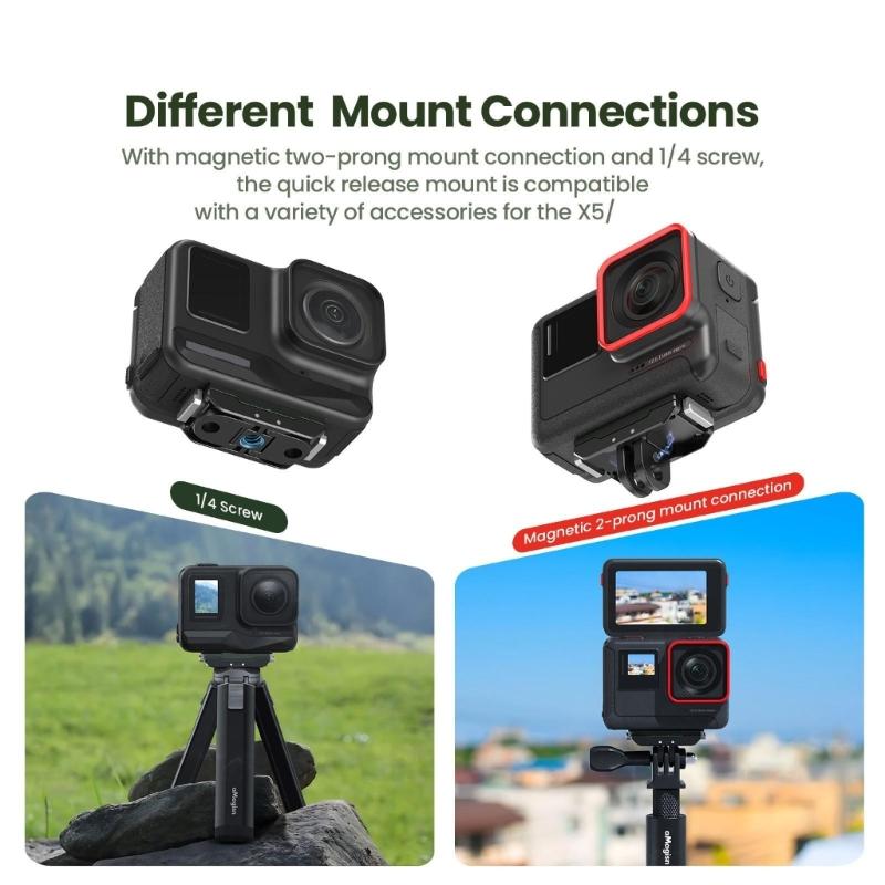 Metal Magnetic Quick Release Mount for X5 Protective Frame Case Metal Adapter for Action Camera Accessories