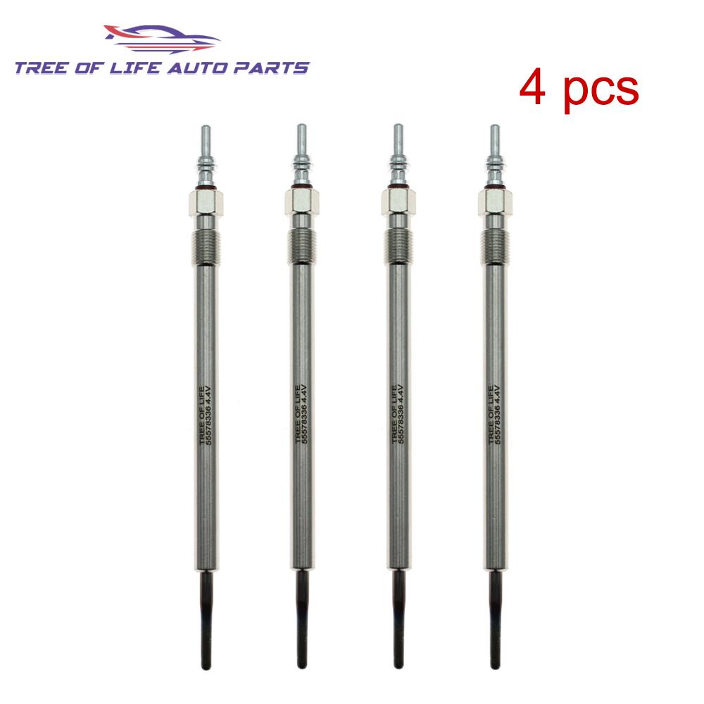 1/2/4X New Heater Glow Plugs 4.4V 55578336 For Opel ignia A B Zafira C Antara 2.0 CDTI B20DTH Engine Dual Core 55 578 336