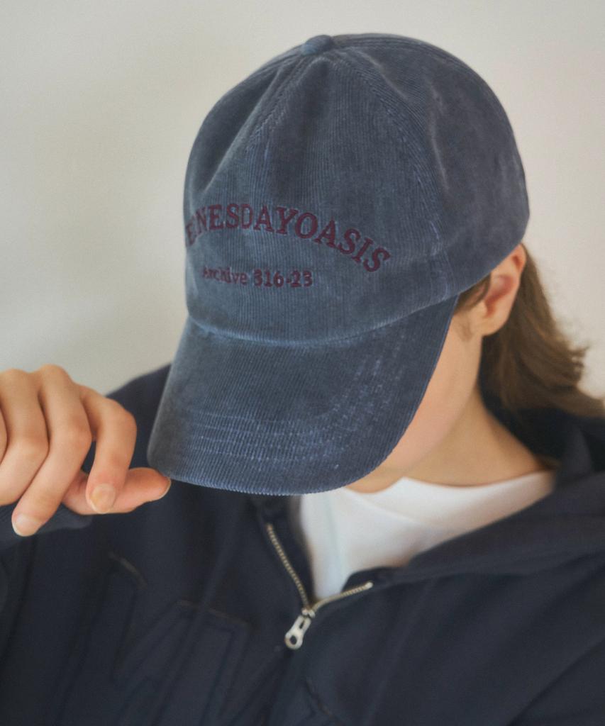 Wednesday Oasis For Woman Signature Lettering Corduroy Ball Cap (5 Colors)