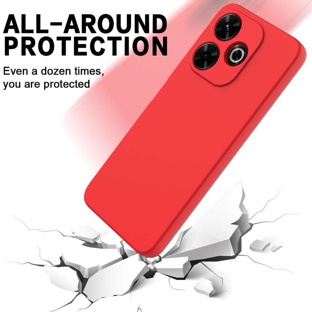 For Xiaomi Poco M6 Plus 5G Neo Case Anti-Drop Liquid Silicone Phone Cover with Strap