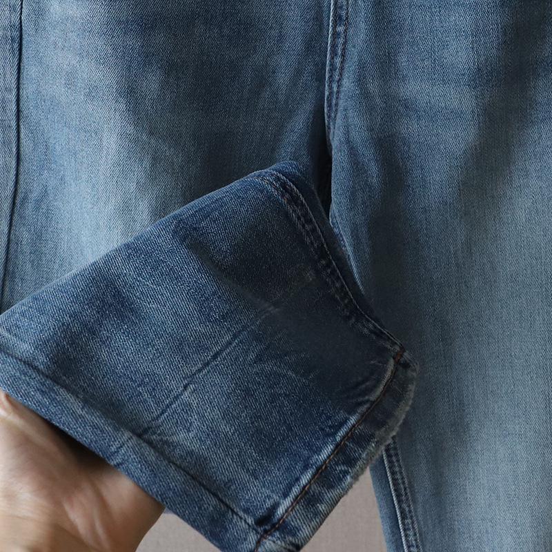 2025 Early Spring Korean-Style Versatile Women's Denim Cigarette Pants (Model 3392)