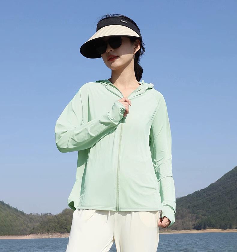 Ice silk cool clothes women's 1011 new summer UV protection long-sleeved ultra-thin blouse jacket cycling sunscreen clothing
