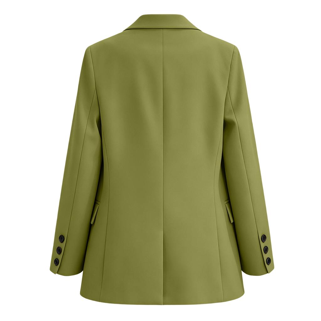 Damen Business Casual Lockere Passform Reverskragen Offene Vorderseite Langarm Blazer Jacke mit Klassischem Design für Büro und Tägliches Tragen