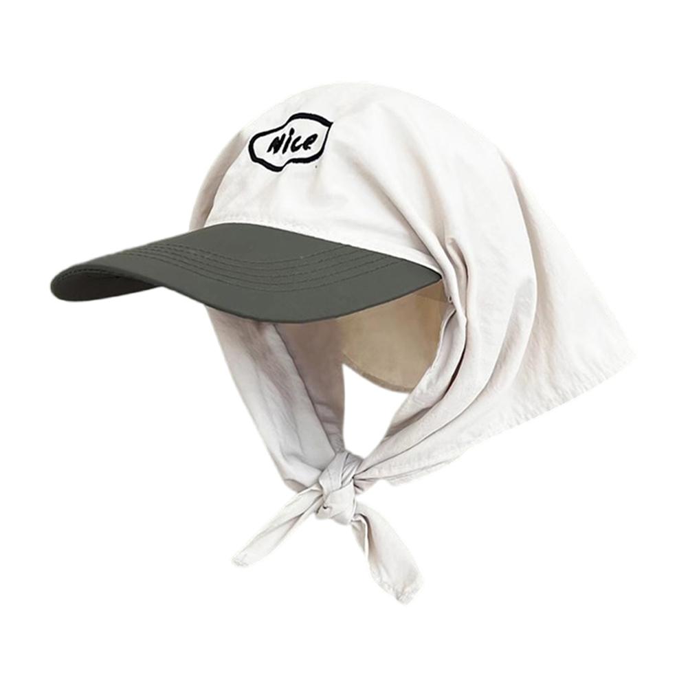 Personalized Color Matching Headscarf Caps for Women Men Outdoor Fashion Strap Sun Protection Hat Quick Drying Sun Visor Hat
