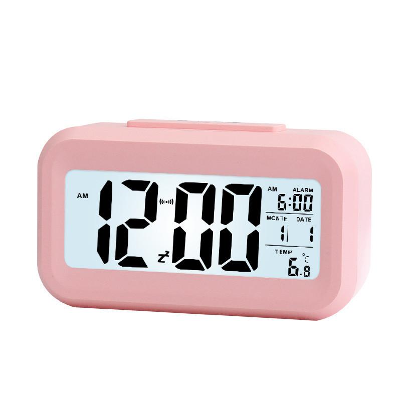 Alarm Digital Rechargeable Clock With Smart Light Sensor Room Gift Decoration