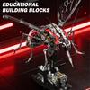 MOC Motorized Mechanical Mosquito Building Blocks LED Creative Simulated Insect Model Bricks Toys Decor Ornaments for Kids Gifts