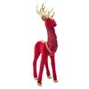 Red Velvet Standing Deer 33cm