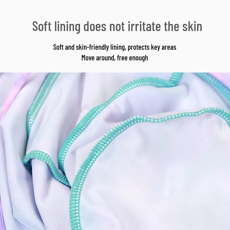 Girls' Long-Sleeved Cartoon Unicorn Swimsuit