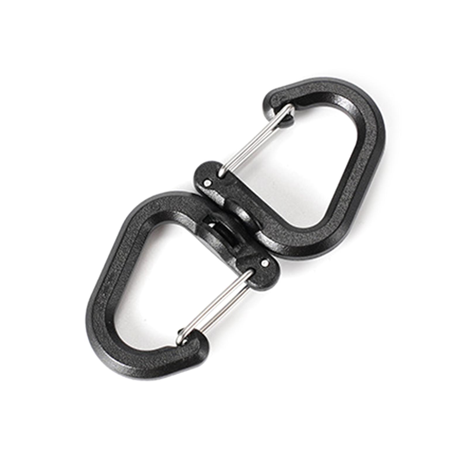 

360 Rotating Double Carabiner Portable S Chain Hooks Outdoor Swivel Clip Backpack Keychain Carabiner for Backpacks S