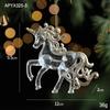 New Christmas Decoration Glitter Acrylic Ornament Transparent Snowflake Pendant for Xmas Tree Scene Decor Happy New Yeart