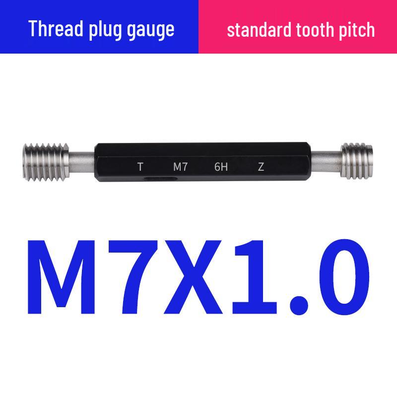 Metric 6H Thread Plug Gauge Go-No-Go Inspection Tool with Pointed Flat Head, M1-20