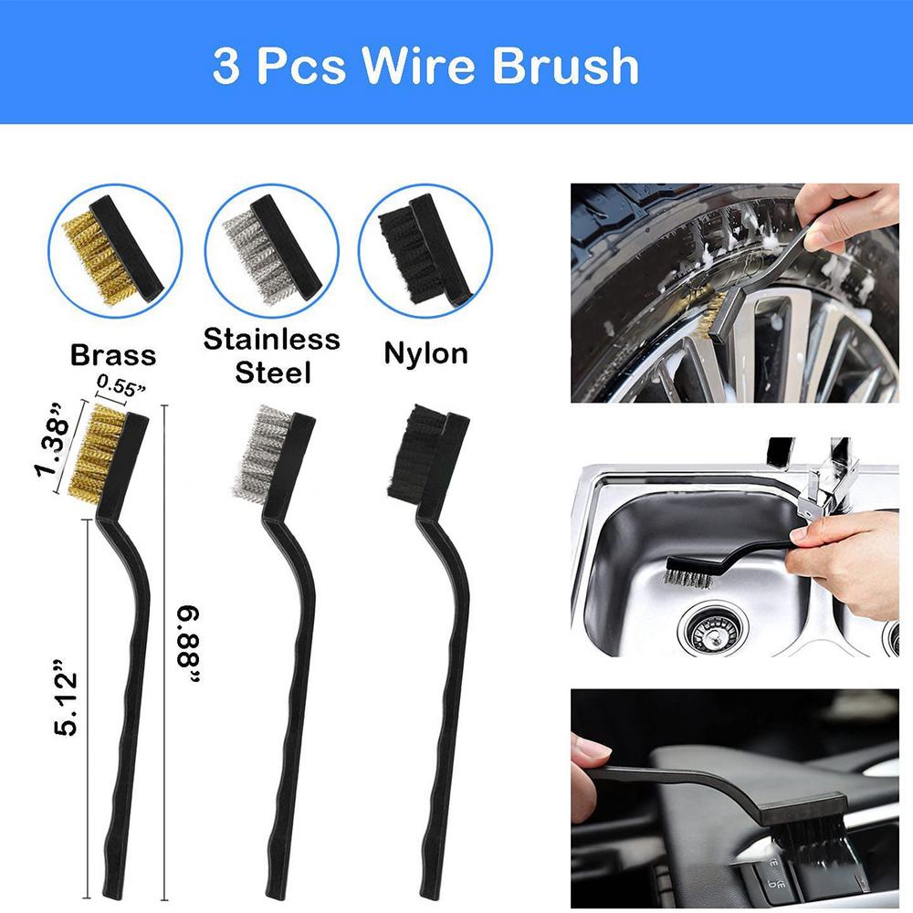 Car Cleaning Brush 29-Piece Vehicle Detailing Scrubber Set Auto Exterior Cleaning Brushes For Truck Sedan SUV RV Garage Outdoor