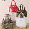 Durable Lunch Tote Bag Portable Food Container Bag Polka Dots Insulated Lunch Bag  Office