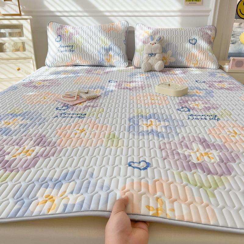 New Cartoon Comic Latex Summer Mat Washable Fresh Baby Ice Silk Summer Mat Child Air Conditioner Soft Seat