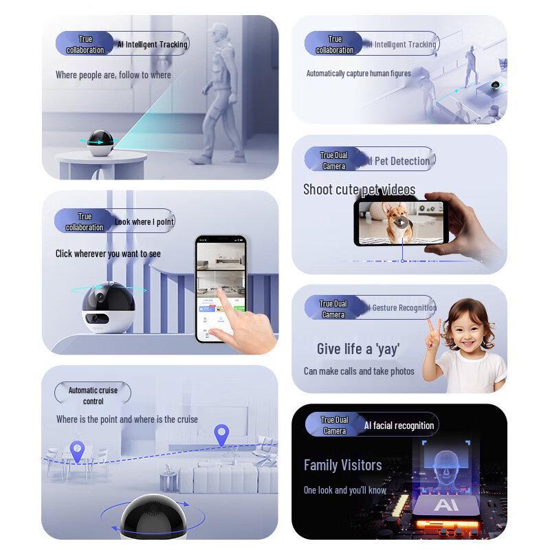 Ezviz C7 Dual-Lens Panoramic AI Home Security Camera (CN version)