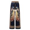 New Style European And American Spring And Summer Peacock Positioning Printing Loose Casual Women's Trousers