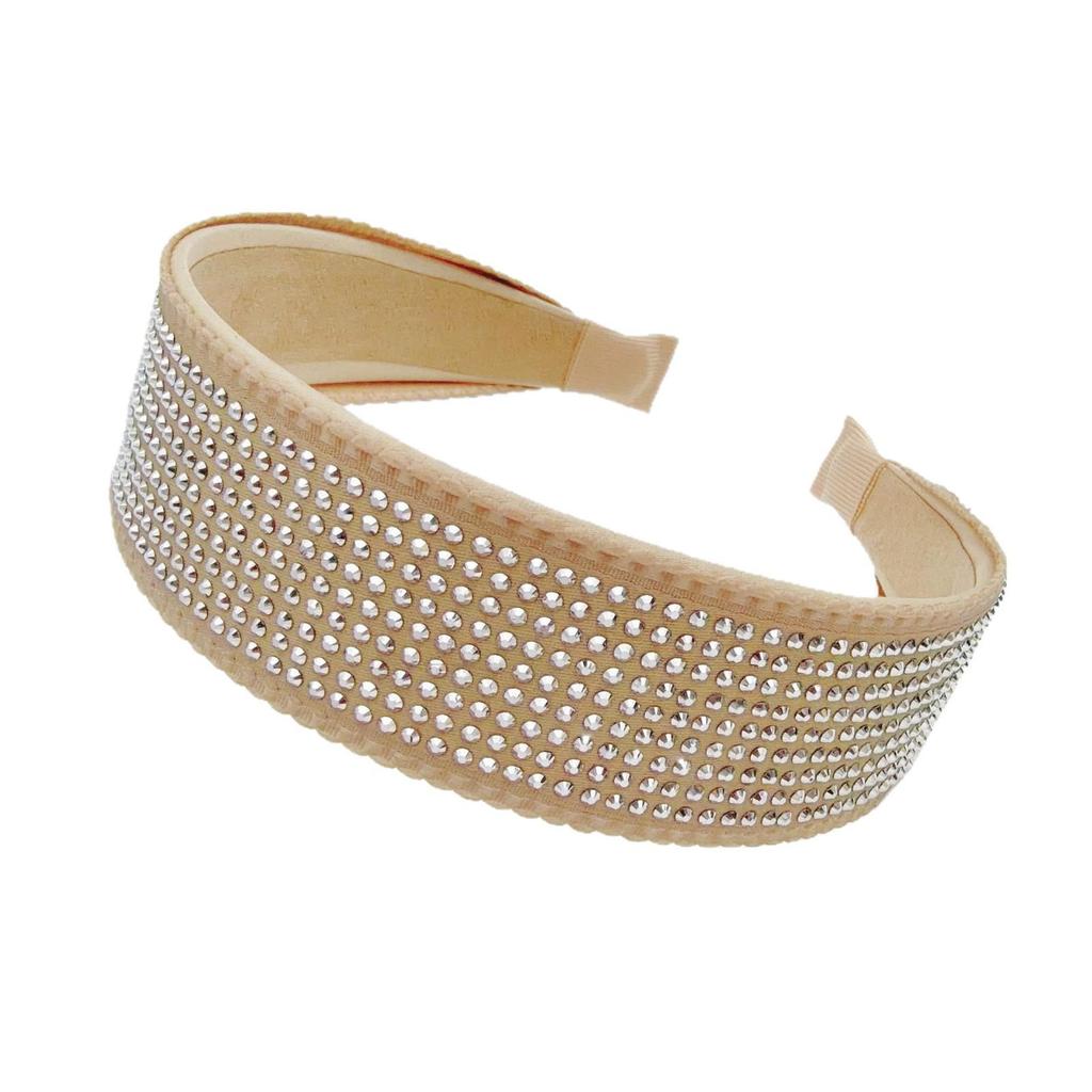 Korean Rhinestone Headband: Versatile Handmade Hair Accessory for Women, Ideal for Fashion and Face Washing, High-End Feel.